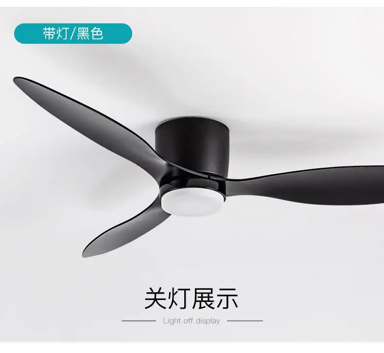 42 52 Inch Ceiling Fans With Lights Led 3 Color 6 Speeds DC Motor Fans Remote Control Low Floor Decorative Fans With Lighting