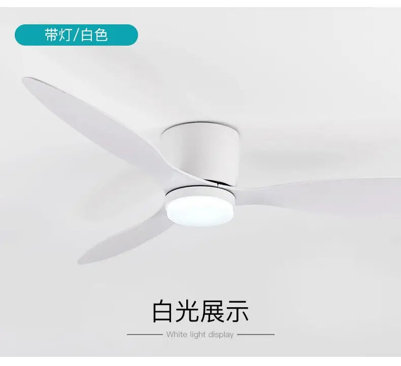 42 52 Inch Ceiling Fans With Lights Led 3 Color 6 Speeds DC Motor Fans Remote Control Low Floor Decorative Fans With Lighting