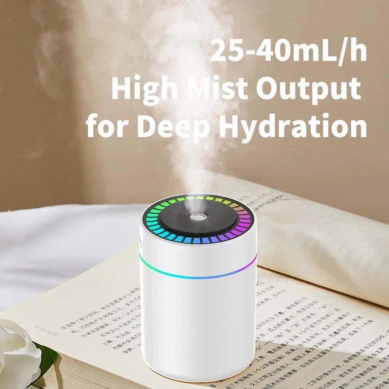 Mini USB Electric Air Humidifier & Aroma Diffuser – Essential Oil Purifier with LED Lights