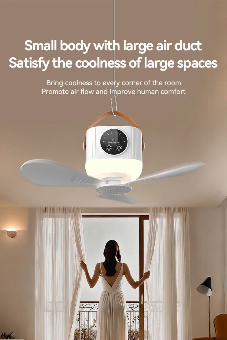 Portable Rechargeable Ceiling Fan