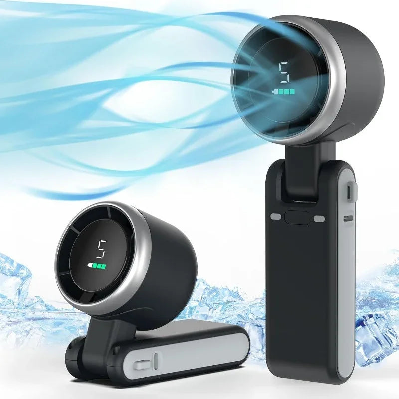 3-in-1 Rechargeable Travel Fan – 5 Speeds, 3600mAh Battery, USB Charging