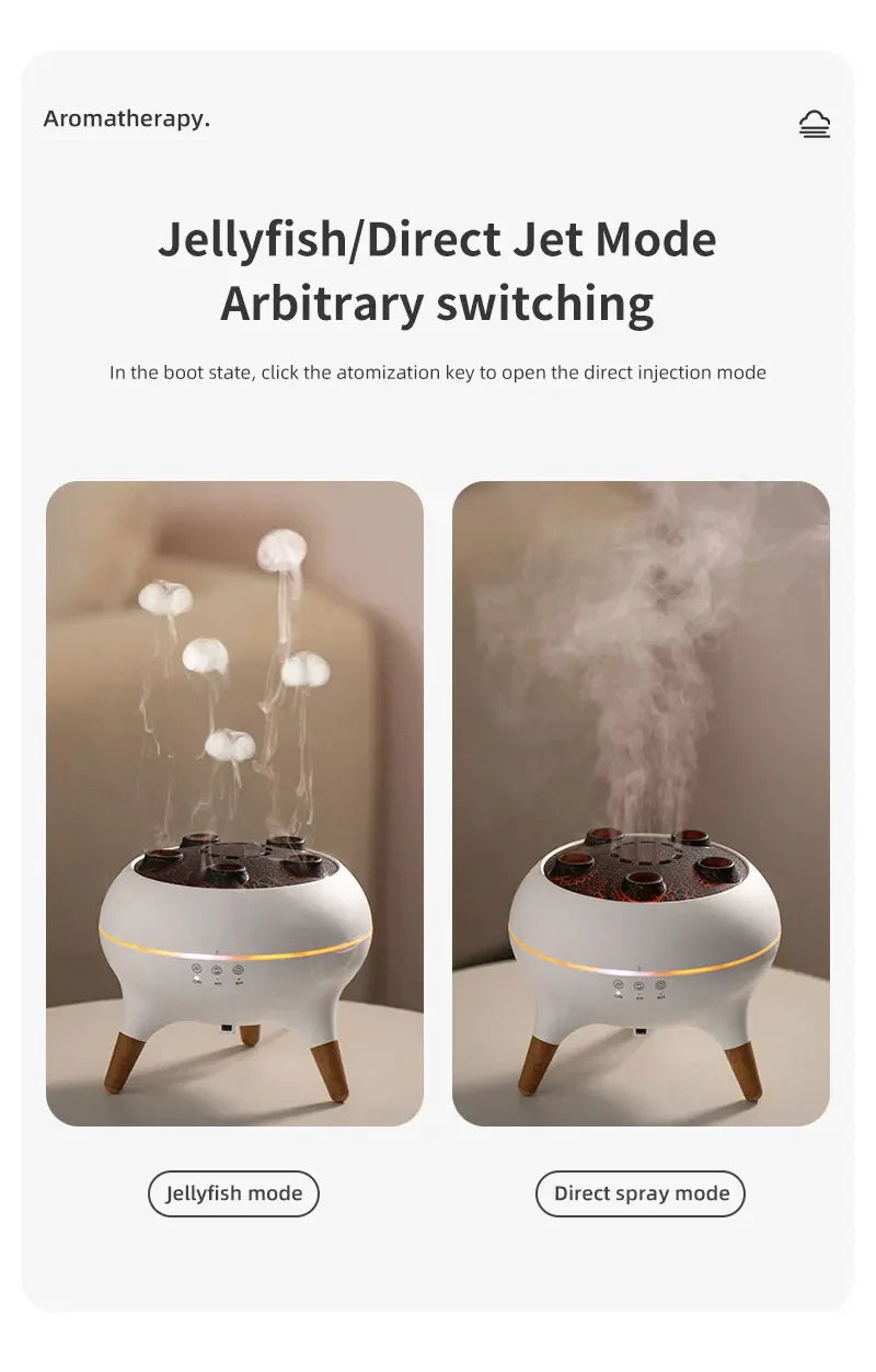 Dynamic Jellyfish Air Humidifier – 250ml, Remote Control, 7 LED Colours