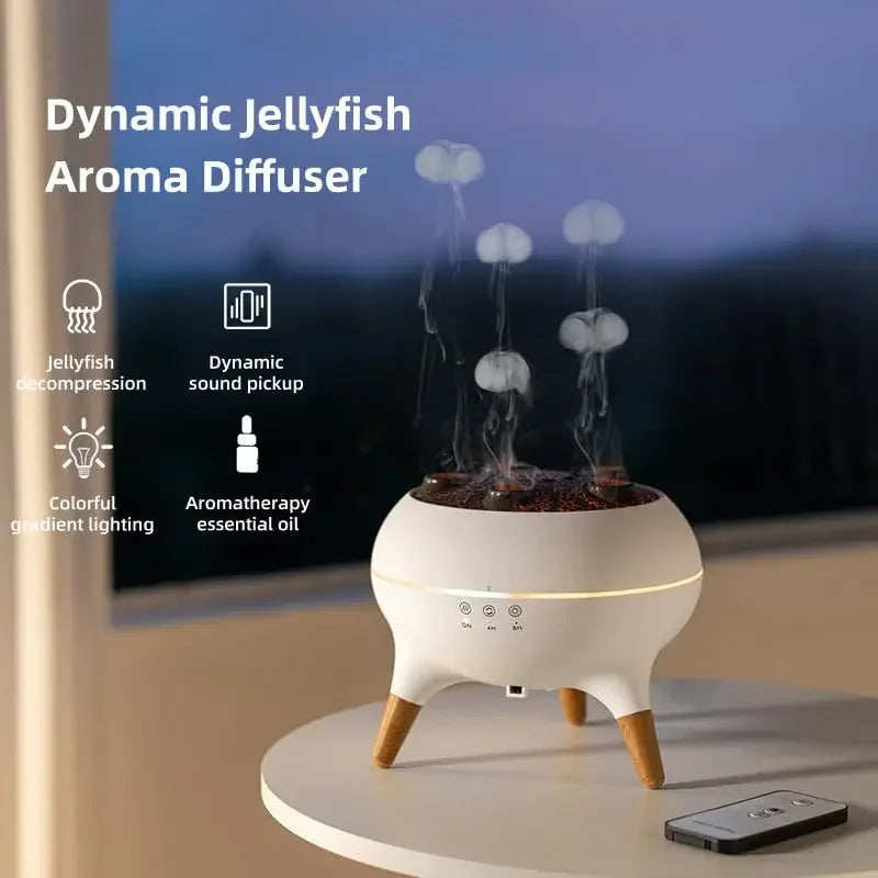 Dynamic Jellyfish Air Humidifier – 250ml, Remote Control, 7 LED Colours