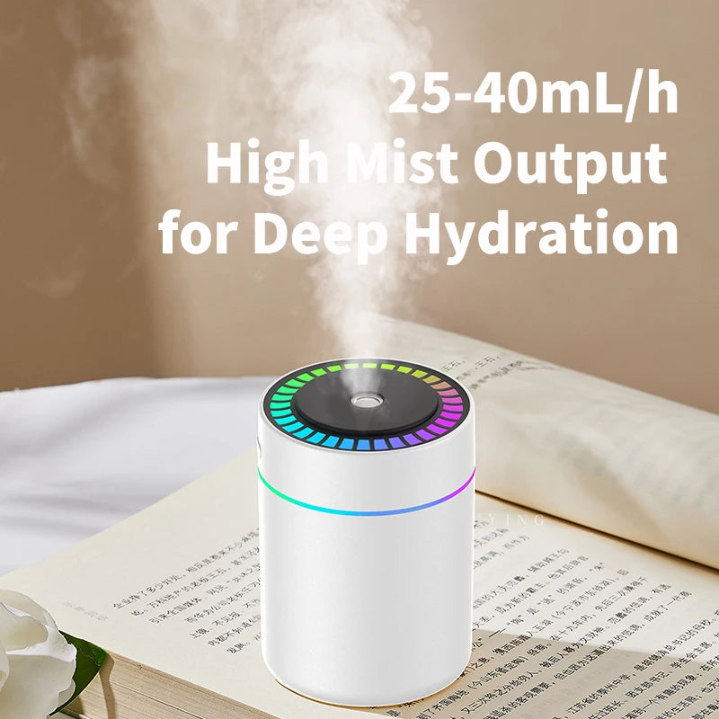 Mini USB Electric Air Humidifier & Aroma Diffuser – Essential Oil Purifier with LED Lights