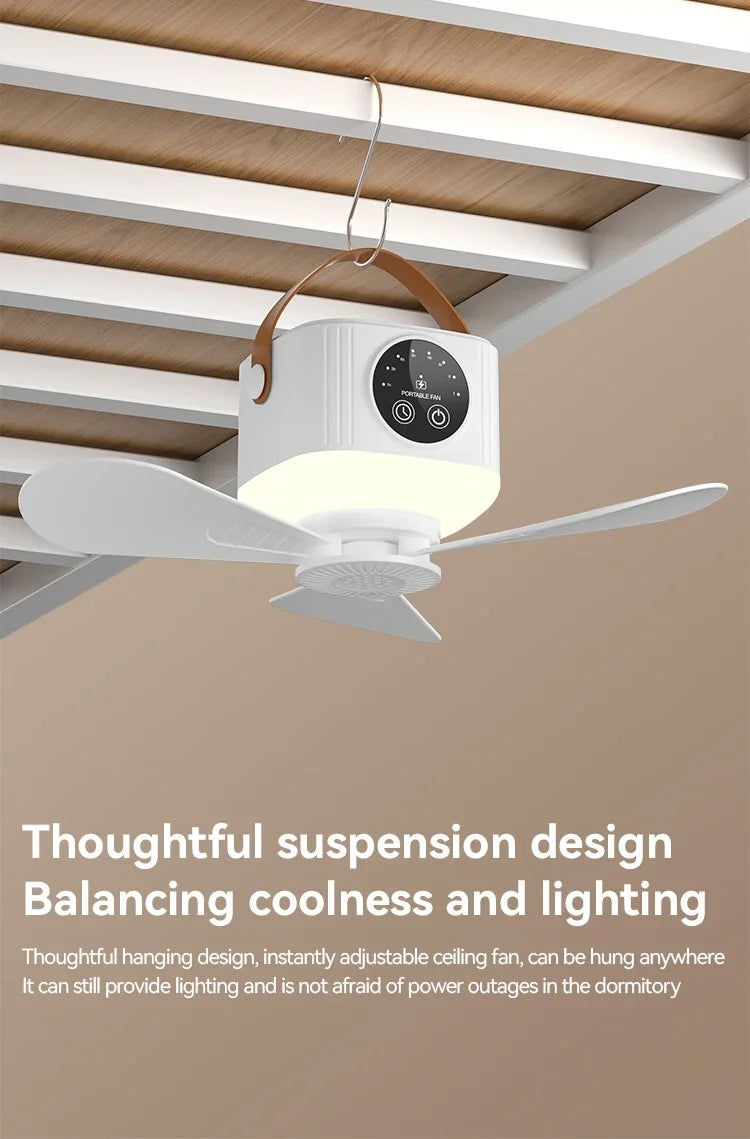 Portable Rechargeable Ceiling Fan