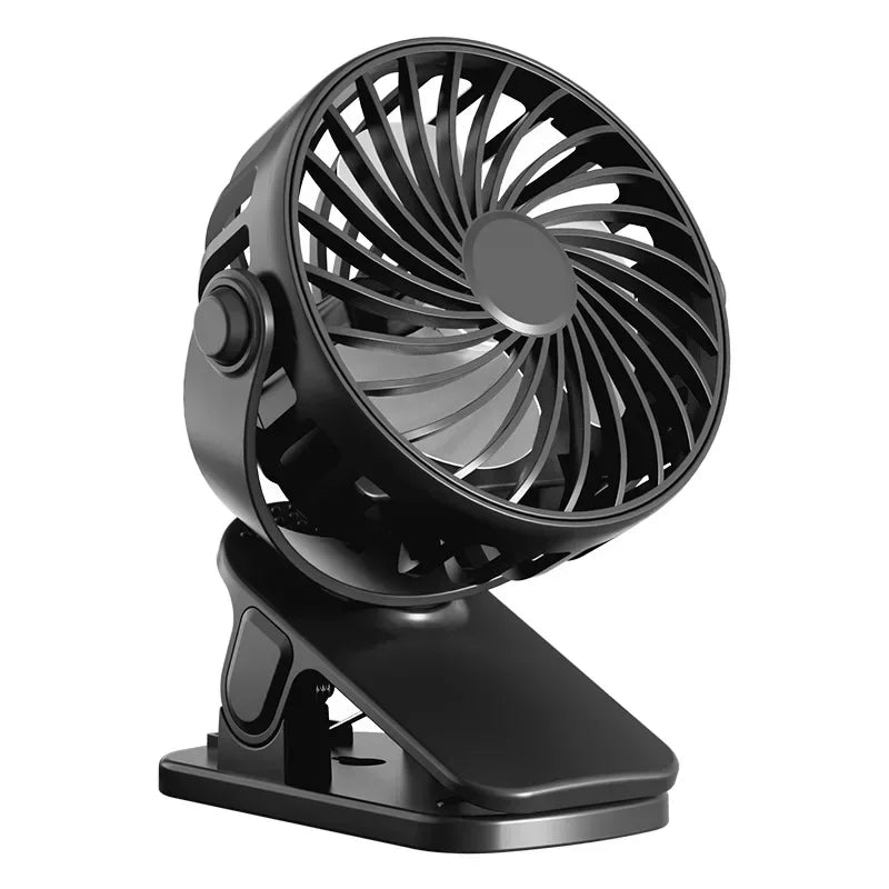 Portable Clip on Fan USB Desk Fan 3 Speeds Quiet Wind Rotate Personal Electric Fan Standing Fans For Office Student Deskto