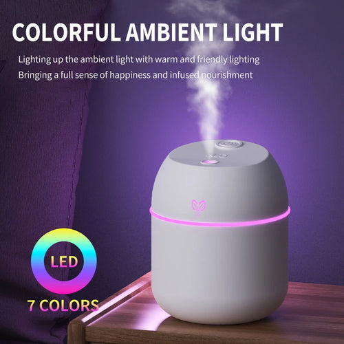 220ml USB Air Humidifier – Big Fog, Smart Desktop, Aromatherapy