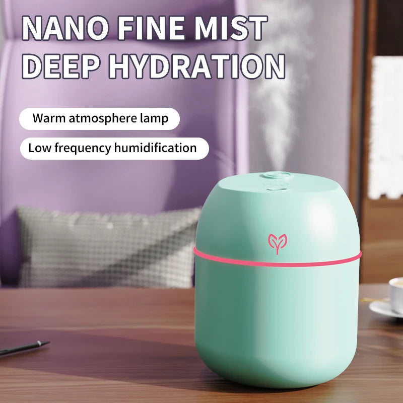 220ml USB Air Humidifier – Big Fog, Smart Desktop, Aromatherapy