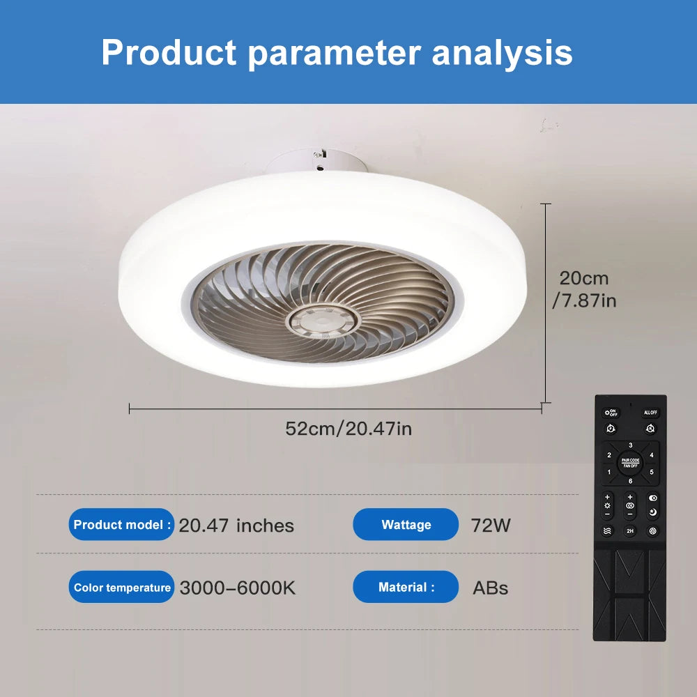Smart Ceiling Fan with Lights & Remote