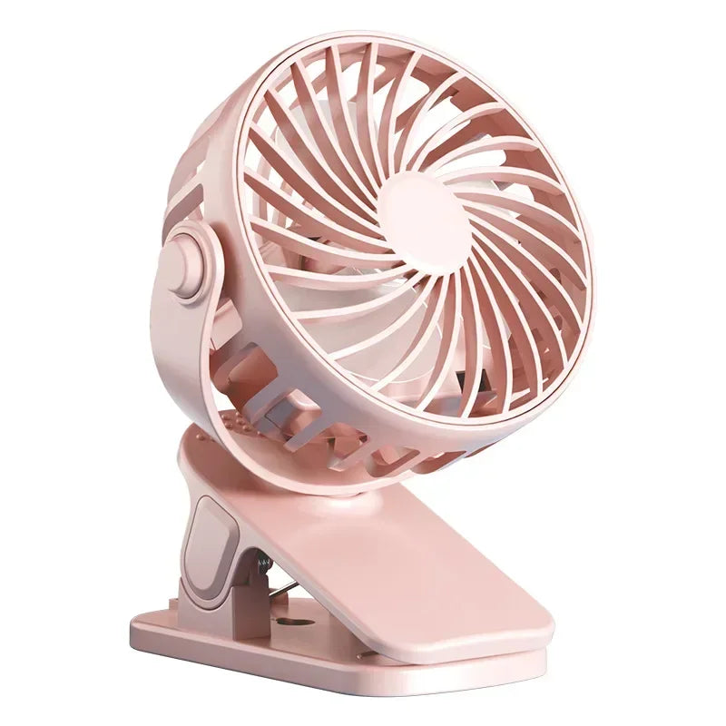 Portable Clip on Fan USB Desk Fan 3 Speeds Quiet Wind Rotate Personal Electric Fan Standing Fans For Office Student Deskto