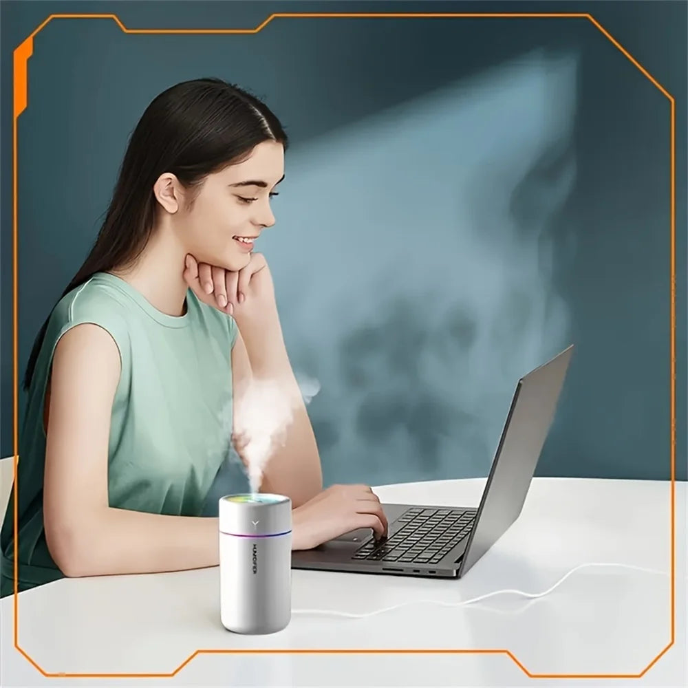 Car Humidifier with Colourful LED – Aromatherapy, Silent Ultrasonic, for Car & Bedroom