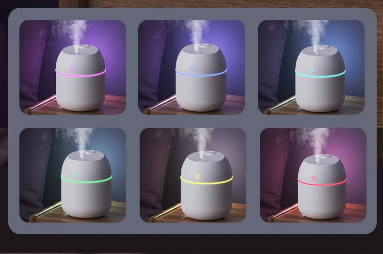 220ml USB Air Humidifier – Big Fog, Smart Desktop, Aromatherapy