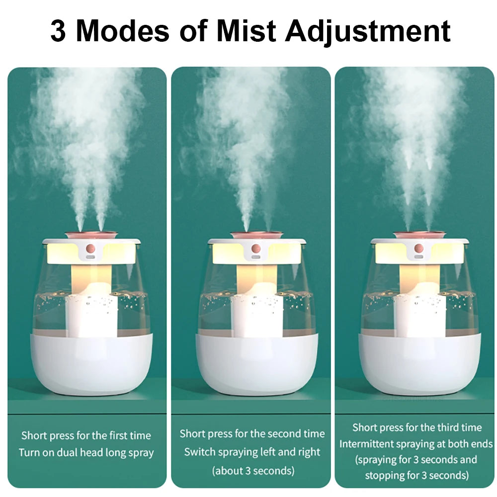 Humidifier mist adjustment modes with varying cool mist output