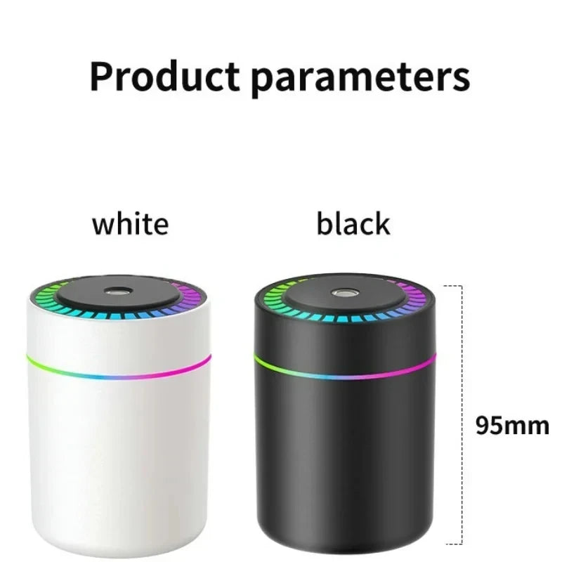 Mini USB Electric Air Humidifier & Aroma Diffuser – Essential Oil Purifier with LED Lights