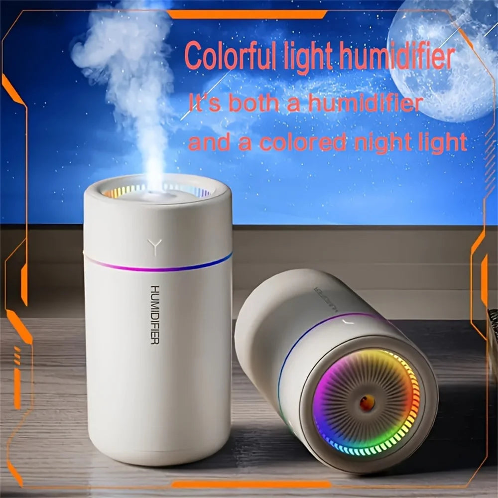 Car Humidifier with Colourful LED – Aromatherapy, Silent Ultrasonic, for Car & Bedroom