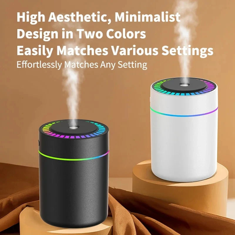 Mini USB Electric Air Humidifier & Aroma Diffuser – Essential Oil Purifier with LED Lights