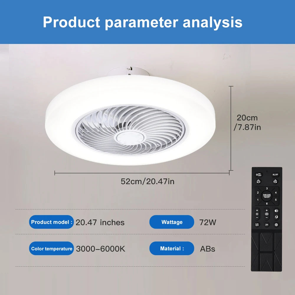 Smart Ceiling Fan with Lights & Remote