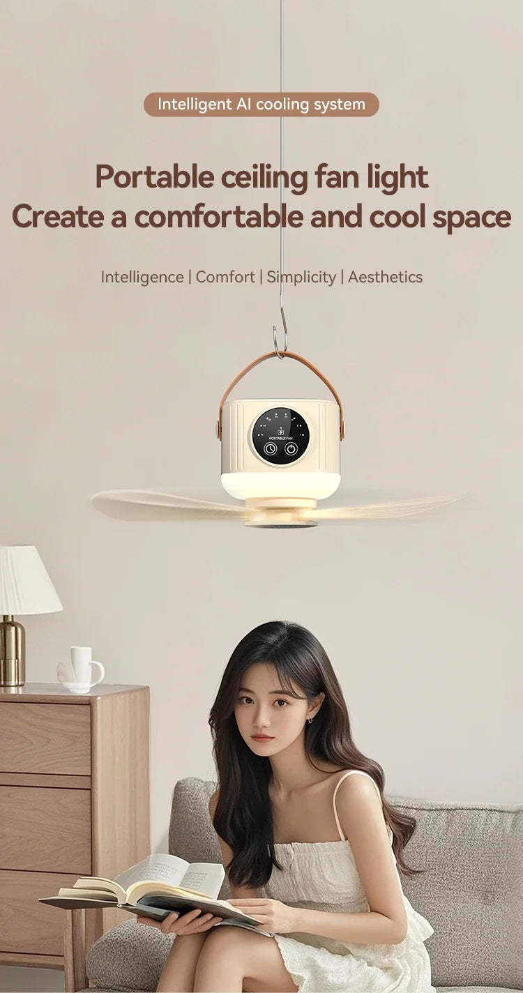 Portable Rechargeable Ceiling Fan