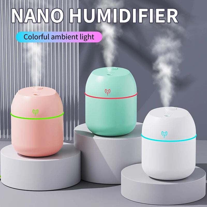 220ml USB Air Humidifier – Big Fog, Smart Desktop, Aromatherapy