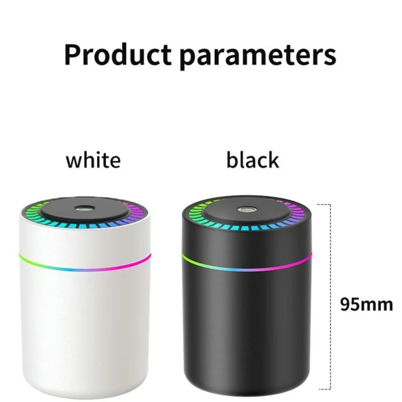 Mini USB Electric Air Humidifier & Aroma Diffuser – Essential Oil Purifier with LED Lights