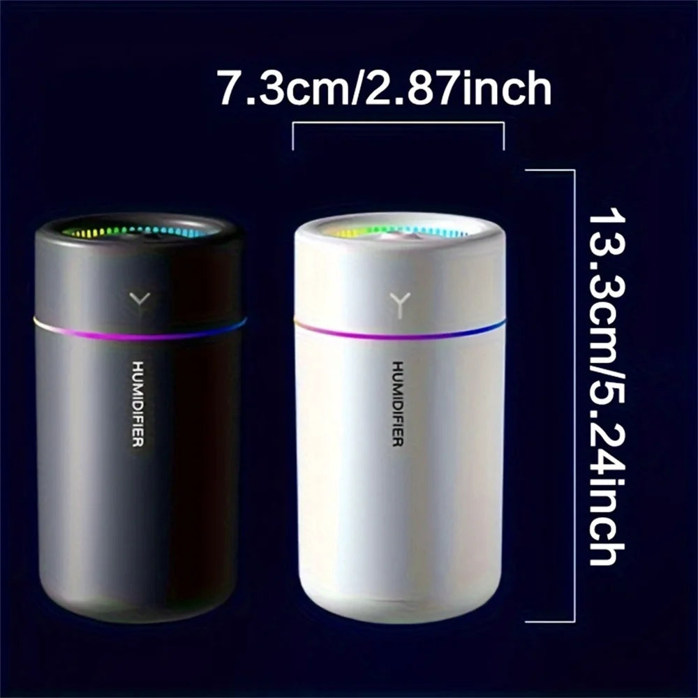 Car Humidifier with Colourful LED – Aromatherapy, Silent Ultrasonic, for Car & Bedroom
