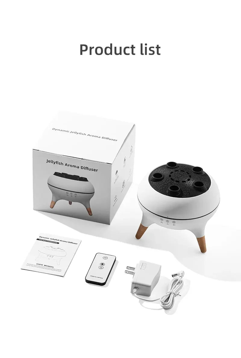 Dynamic Jellyfish Air Humidifier – 250ml, Remote Control, 7 LED Colours