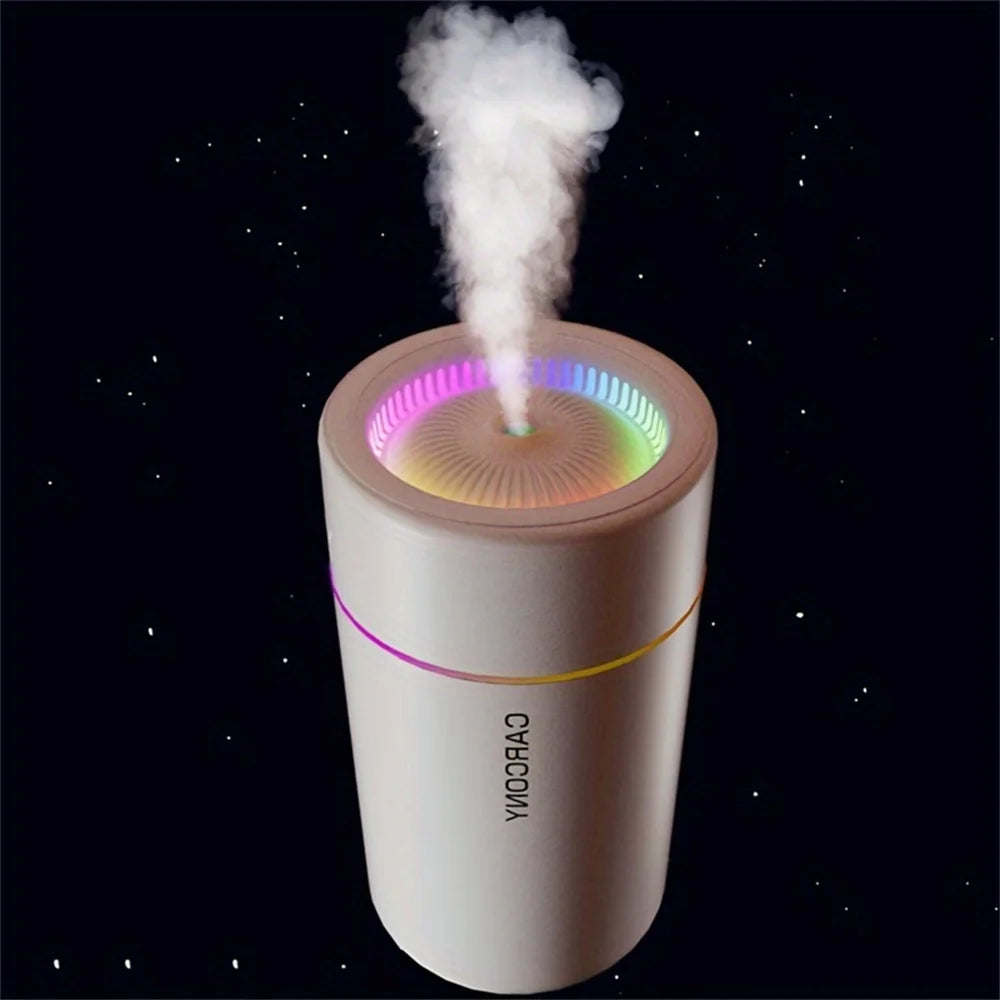 Car Humidifier with Colourful LED – Aromatherapy, Silent Ultrasonic, for Car & Bedroom