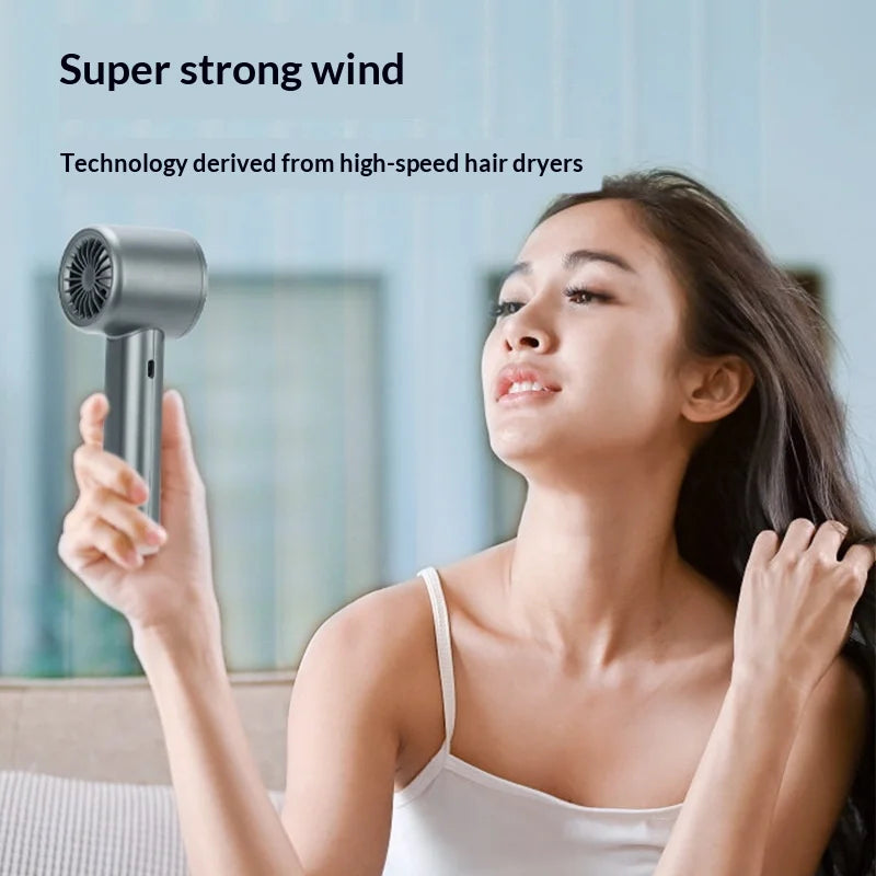 HOMEFISH Portable Handheld Fan – USB Rechargeable, High-Speed, Personal Cooling
