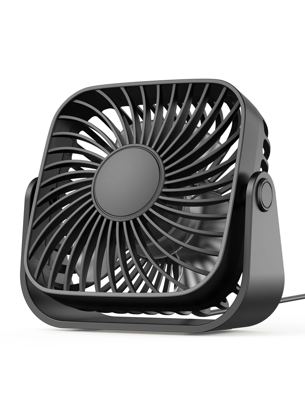 TOPK 4-Inch USB Mini Portable Fan – 3 Speeds, 360° Adjustable, for Camping & Home