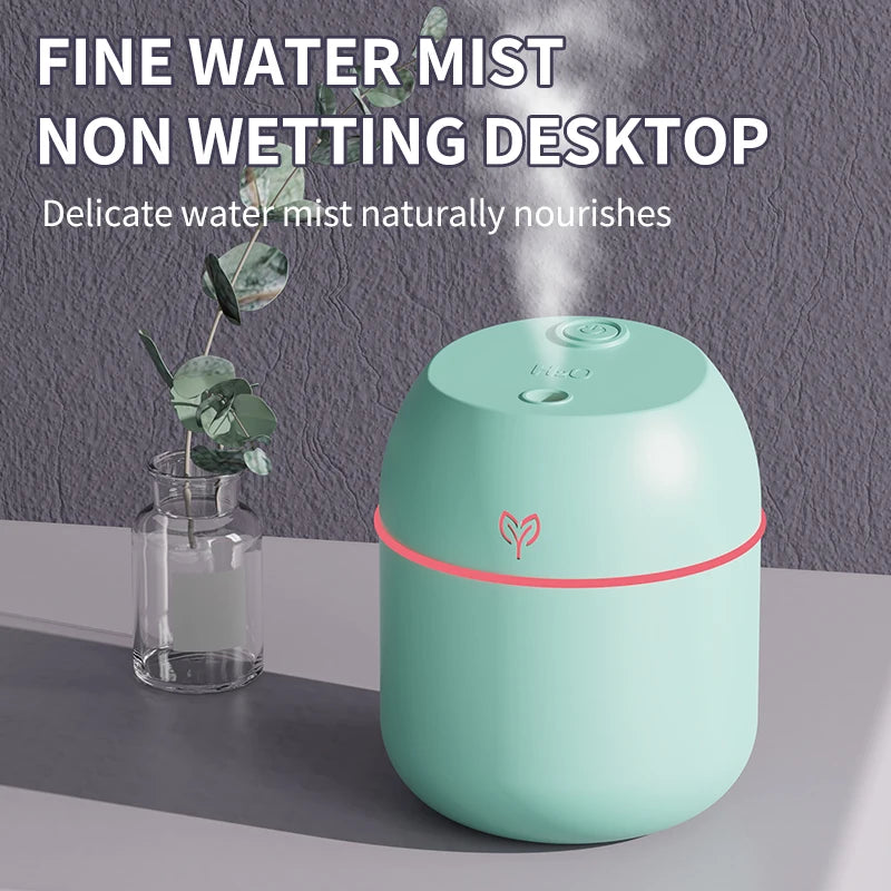 220ml USB Air Humidifier – Big Fog, Smart Desktop, Aromatherapy